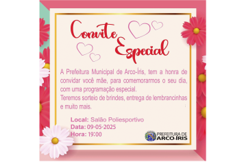 Convite Especial – Celebração do Dia das Mães
